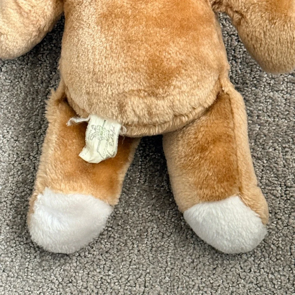 Vintage 1994 Commonwealth Teddy Bear Plush Tan White Stuffed Animal Toy